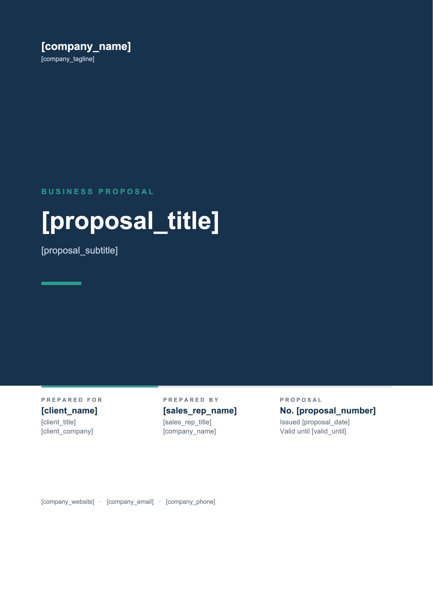 Sales Proposal Template
